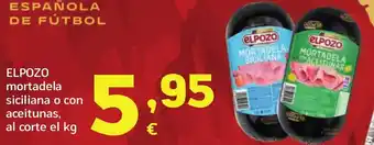 HiperDino ELPOZO mortadela siciliana o con aceitunas oferta