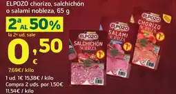 HiperDino ELPOZO chorizo, salchichón o salami nobleza oferta