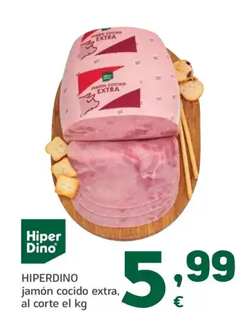 HiperDino HIPERDINO jamón cocido extra, oferta
