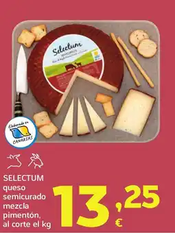 HiperDino SELECTUM queso semicurado mezcla pimentón oferta