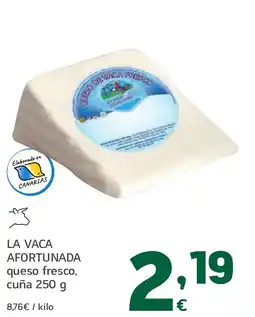HiperDino LA VACA AFORTUNADA queso fresco, cuña oferta