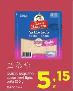 HiperDino GARCIA BAQUERO queso semi light, cuña oferta