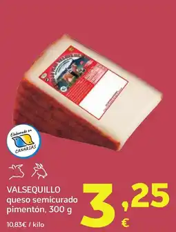 HiperDino VALSEQUILLO queso semicurado pimentón oferta