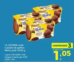 HiperDino LA LECHERA trufa o postre de galleta María oferta