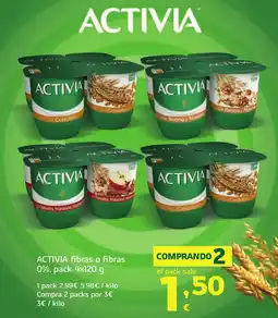 HiperDino ACTIVIA fibras o fibras 0% oferta