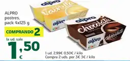 HiperDino ALPRO postres oferta