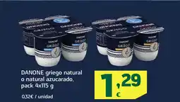 HiperDino DANONE griego natural o natural azucarado, oferta