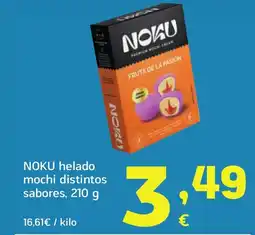 HiperDino NOKU helado mochi distintos sabores oferta