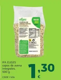 HiperDino IFA ELIGES copos de avena integrales oferta