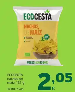 HiperDino ECOCESTA nachos de maíz oferta