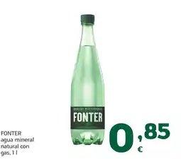 HiperDino FONTER agua mineral natural con gas oferta