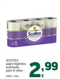 HiperDino SCOTTEX papel higiénico acolchado oferta