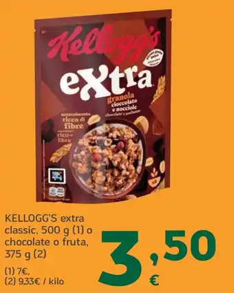 HiperDino KELLOGG'S extra classic o chocolate o fruta oferta