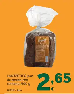 HiperDino PANTÁSTICO pan de molde con centeno oferta