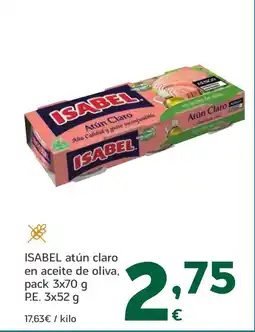 HiperDino ISABEL atún claro en aceite de oliva oferta