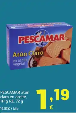 HiperDino PESCAMAR atún claro en aceite oferta