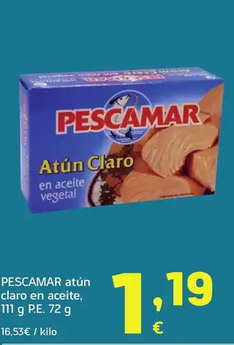 HiperDino PESCAMAR atún claro en aceite oferta