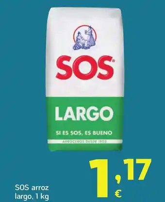 HiperDino SOS arroz largo oferta