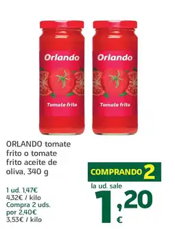 HiperDino ORLANDO tomate frito o tomate frito aceite de oliva oferta