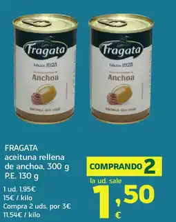 HiperDino FRAGATA aceituna rellena de anchoa oferta
