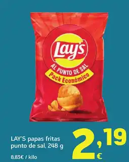 HiperDino LAY'S papas fritas punto de sal oferta