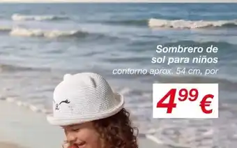 Sombrero de sol para niños