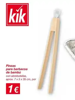 KIK Pinzas para barbacoa de bambú oferta