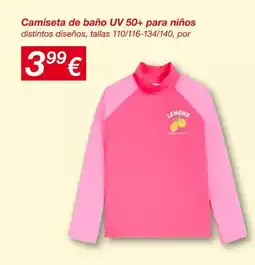 KIK Camiseta de baño UV 50+ para niños oferta