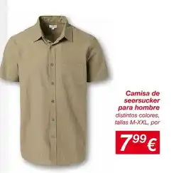 KIK Camisa de seersucker para hombre oferta
