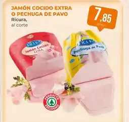 SPAR RICURA Jamón cocido extra o pechuga de pavo oferta