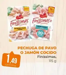SPAR FINISSIMAS Pechuga de pavo o jamón cocido oferta