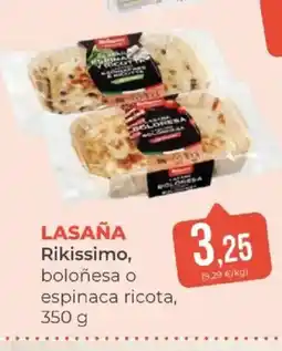 SPAR RIKISSIMO Lasaña oferta
