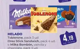 SPAR TOBLERONE, OREO, MILKA Helado oferta
