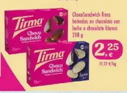 SPAR Choco Sandwich finas bañadas en chocolate con leche o chocolate blanco oferta