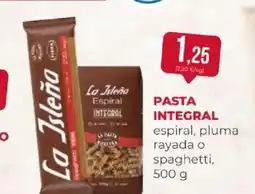 SPAR Pasta integral espiral, pluma rayada o spaghetti oferta