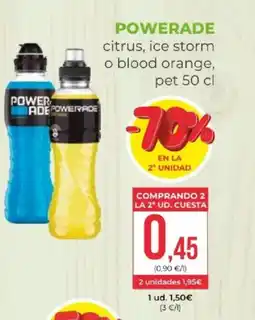 SPAR POWERADE citrus, ice storm o blood orange oferta