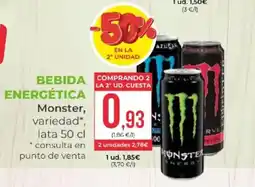 SPAR MONSTER Bebida energética oferta