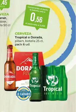 SPAR TROPICAL O DORADA Cerveza oferta