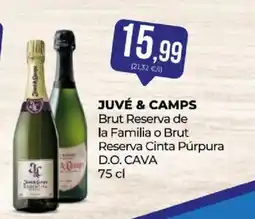SPAR JUVÉ & CAMPS Brut Reserva de la Familia o Brut Reserva Cinta Púrpura D.O. Cava oferta