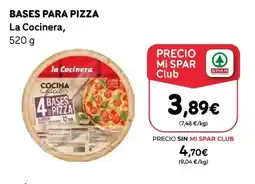 SPAR LA COCINERA Bases para pizza oferta