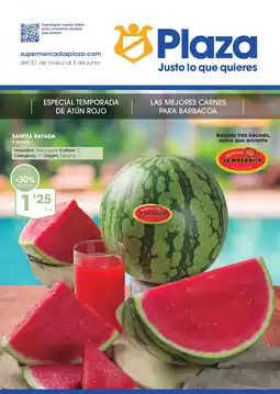 Supermercados Plaza Sandía rayada oferta