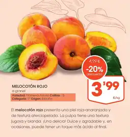 Supermercados Plaza Melocotón rojo oferta