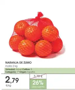 Supermercados Plaza Naranja de zumo oferta