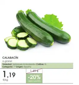 Supermercados Plaza Calabacín oferta