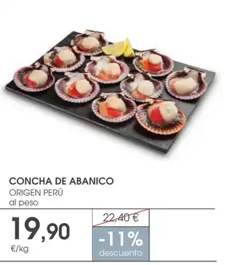 Supermercados Plaza Concha de abanico oferta