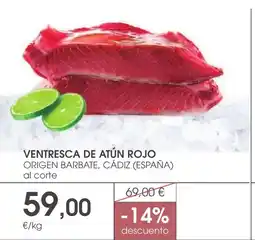 Supermercados Plaza Ventresca de atún rojo oferta