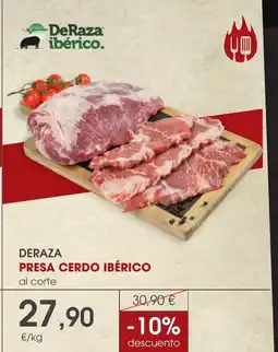 Supermercados Plaza Deraza presa cerdo ibérico oferta