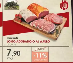 Supermercados Plaza Caysan lomo adobado o al ajillo al corte oferta