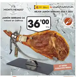 Supermercados Plaza Jamón serrano 24 natural sin aditivos oferta