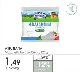 Supermercados Plaza ASTURIANA Mozzarella fresca clásica oferta